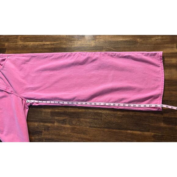 Gap Women's 30R / 10 - 34 x 29 Baggy Wide Leg Mid Rise Ultrasoft Denim Pink - Picture 13 of 16